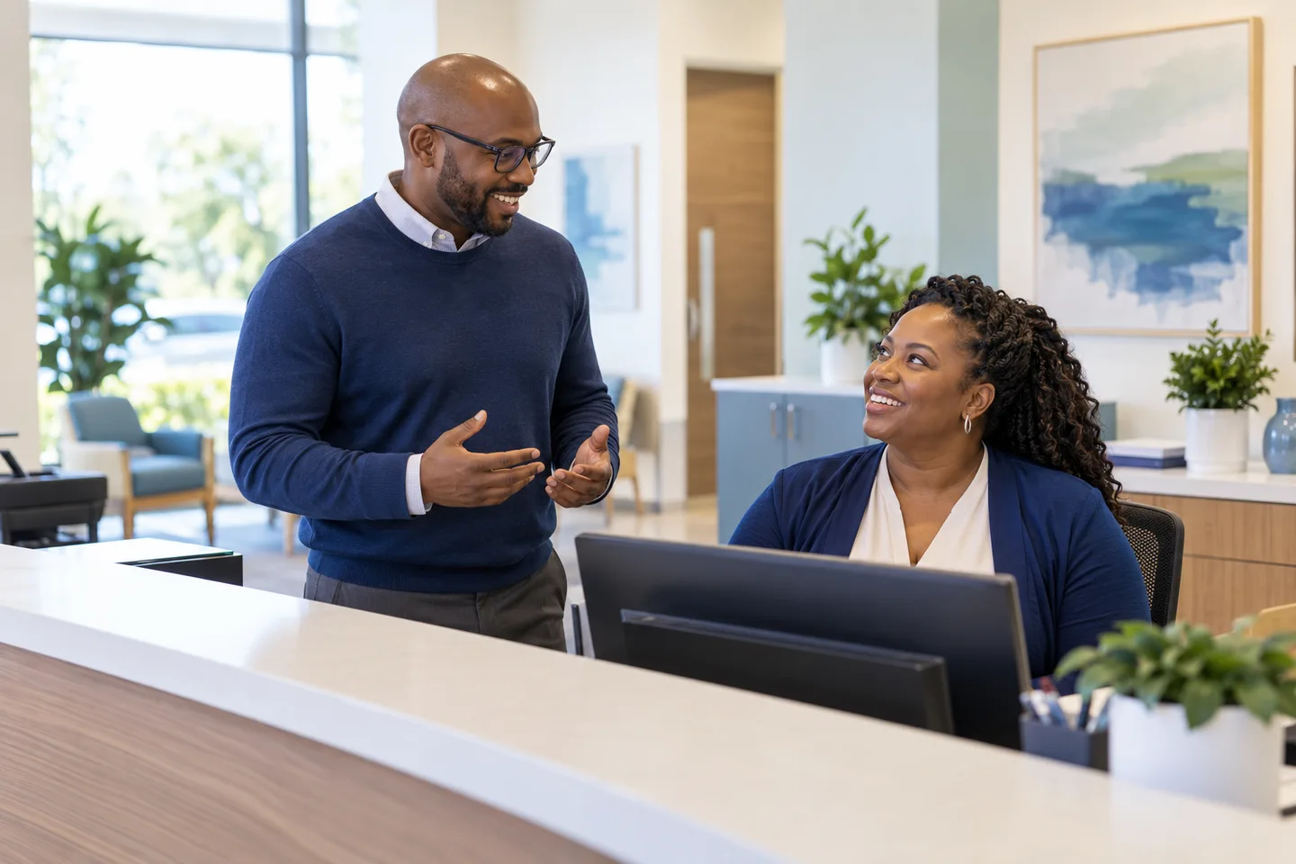 Practice coordinators in a medical business office
