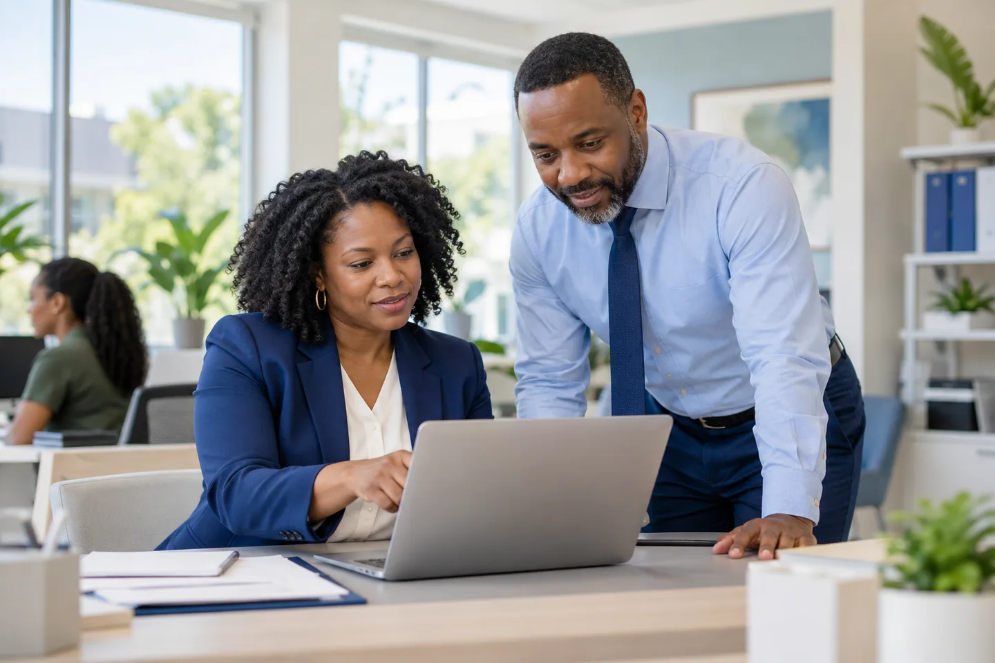 Billing professionals reviewing a practice workflow